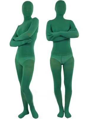 (V003) зеленые бархатные прозрачные колготки унисекс Фетиш Zentai костюмы|fetish zentai|zentai