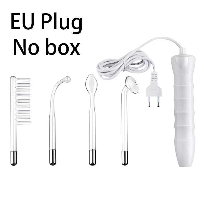 EU plug No box Высокая частота д 'арсонваль лица палочка электрод пятно черных точек удаления акне уход за кожей лица волосы спа домашнее устройство для салона красоты - Цвет: EU plug No box