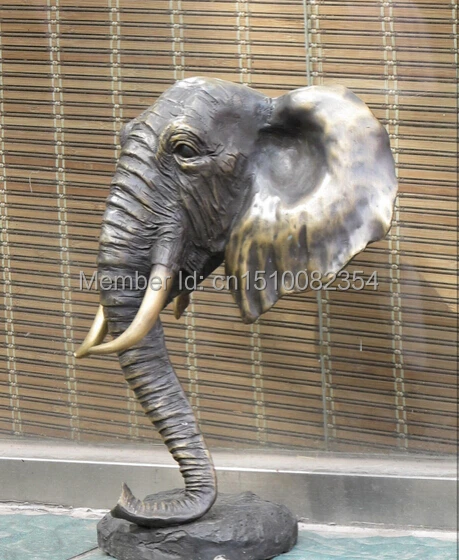 14 &quotМировая бронзовая скульптура голова слона длинный зуб большой нос статуя |