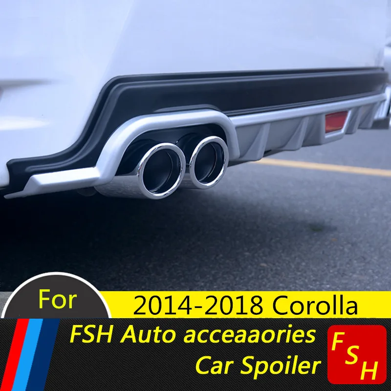 Для Toyota Corolla задний спойлер PP бампер диффузор защитные бамперы для 14 Body kit