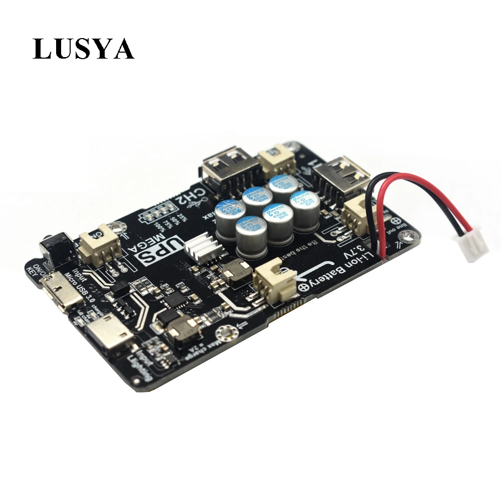 Lusya Raspberry Pi Мобильная мощность для Raspberry Pi 3B+/3B/2B Плата Поддержка iPhone USB3.0 Android A6-001