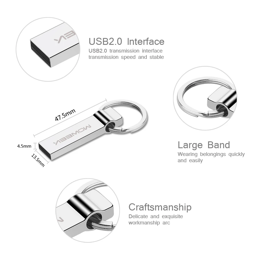 Moweek M13 USB Flash Drive 64 г 32 16 8 Флеш накопитель 2.0 fast Водонепроницаемый memory stick флешки