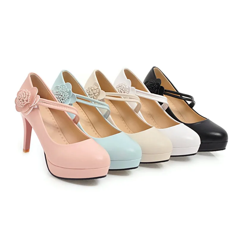 Odetina/Новые модные женские туфли лодочки mary janes милые на очень высоком каблуке с