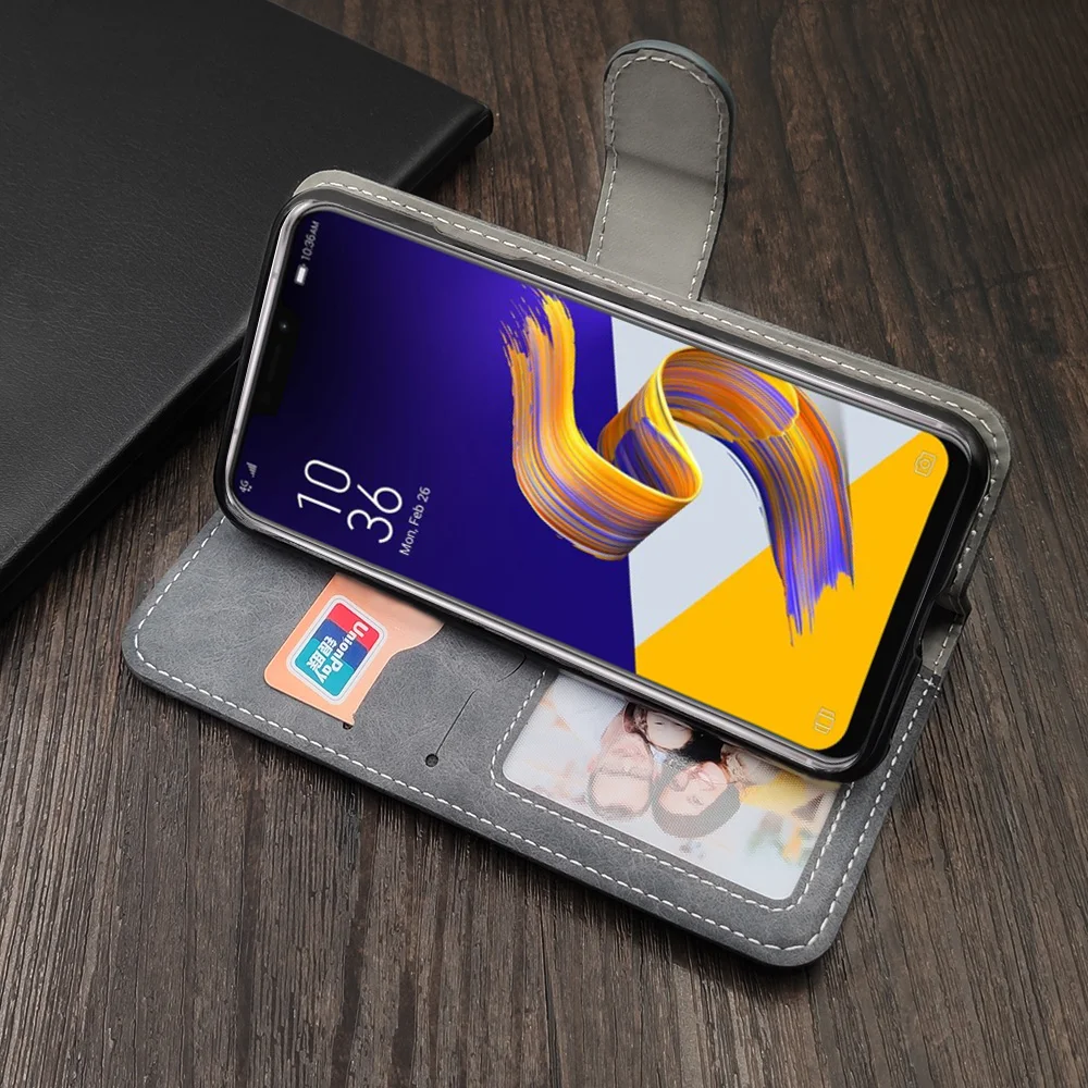Винтажный кожаный чехол-книжка для ASUS ZenFone 3 Zoom ZE553KL, чехол, роскошный чехол-кошелек из ТПУ для ASUS ZE553KL, чехол для телефона