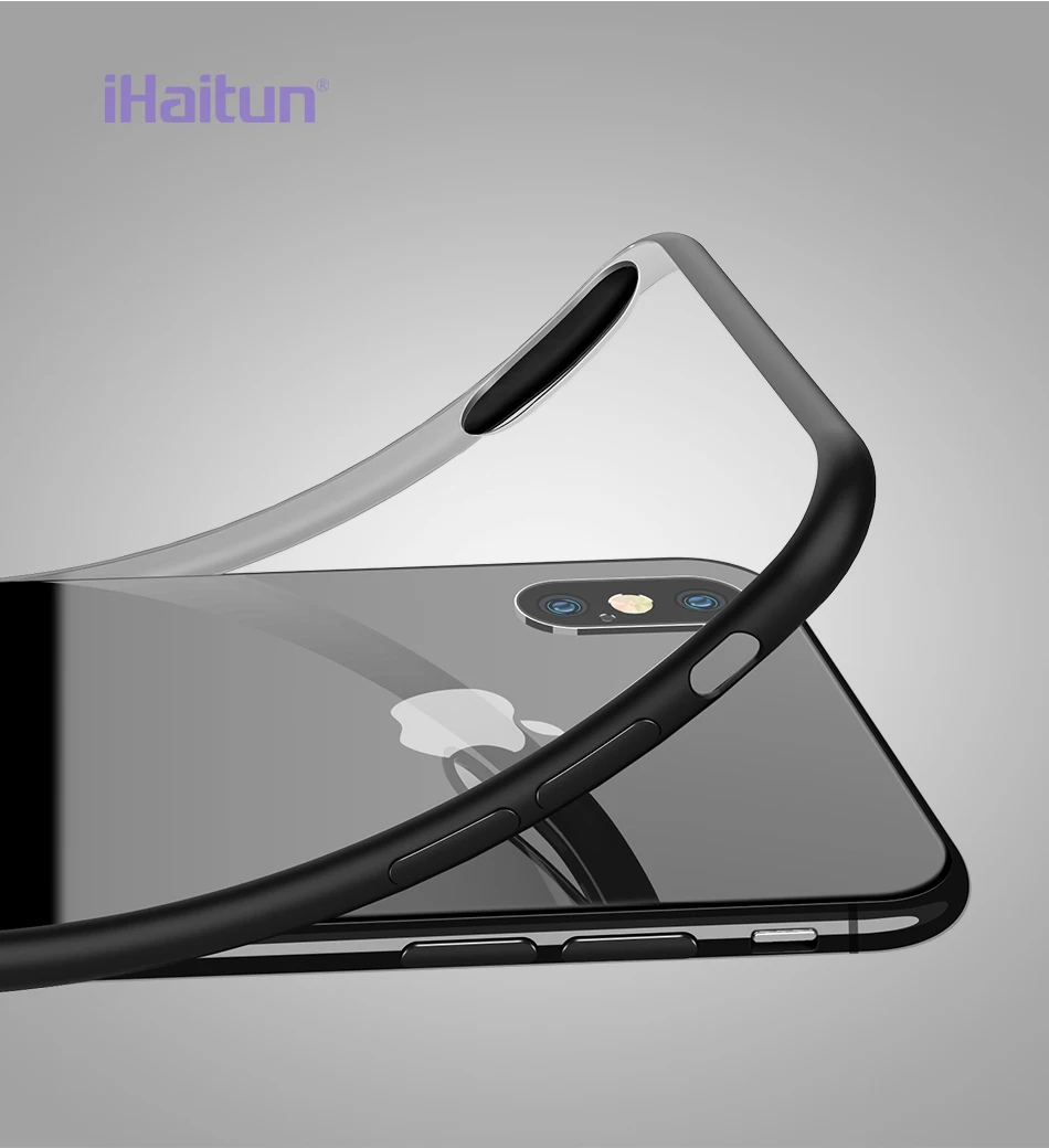 iHaitun Luxury Shock Proof Case For iPhone XS MAX XR X Cases Ultra Thin Soft Side Transparent For iPhone X 10 XS MAX Drop Cover