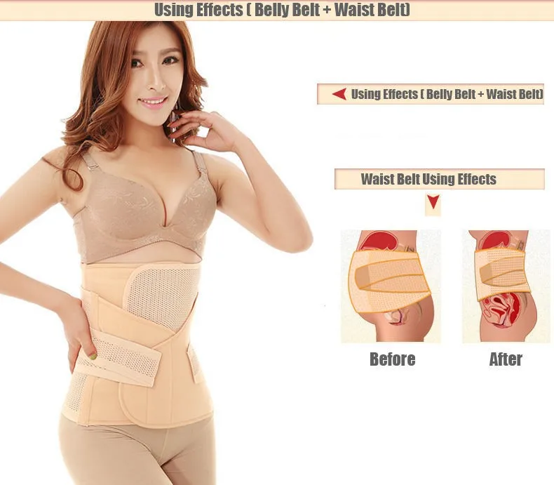

Waist Polyester Shapewear Breathable 3 in1 Belly Postpartum Abdominal Belt Recovery Belly/abdomen/pelvis Pregnant Women Reducer
