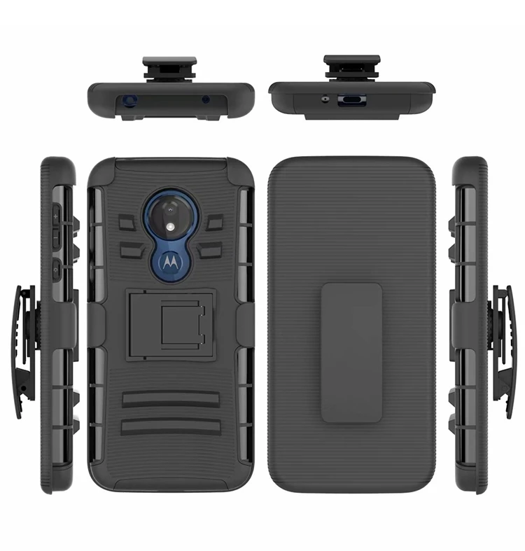Для Motorola MOTO G7 power G7 power Американская версия Hybrid Heavy Duty 3 в 1 военный Камуфляжный Жесткий противоударный Чехол Зажим для ремня подставка чехол