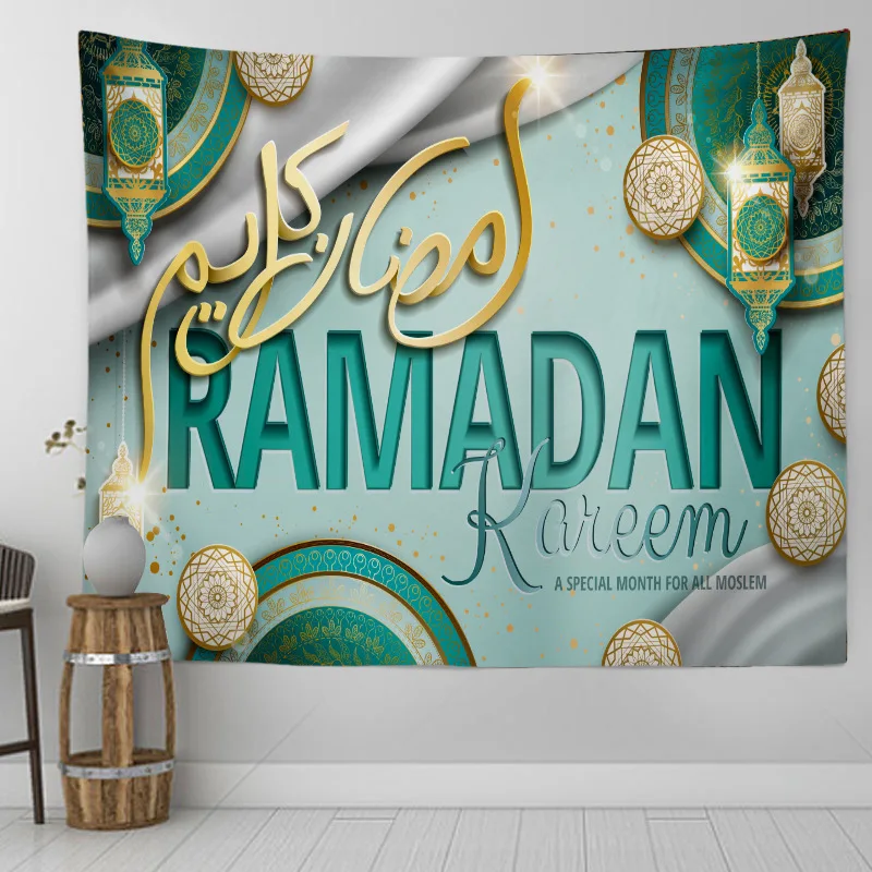 Праздничный Ретро Eid al-Fitr 3d гобелен мусульманская Луна Маяк домашний