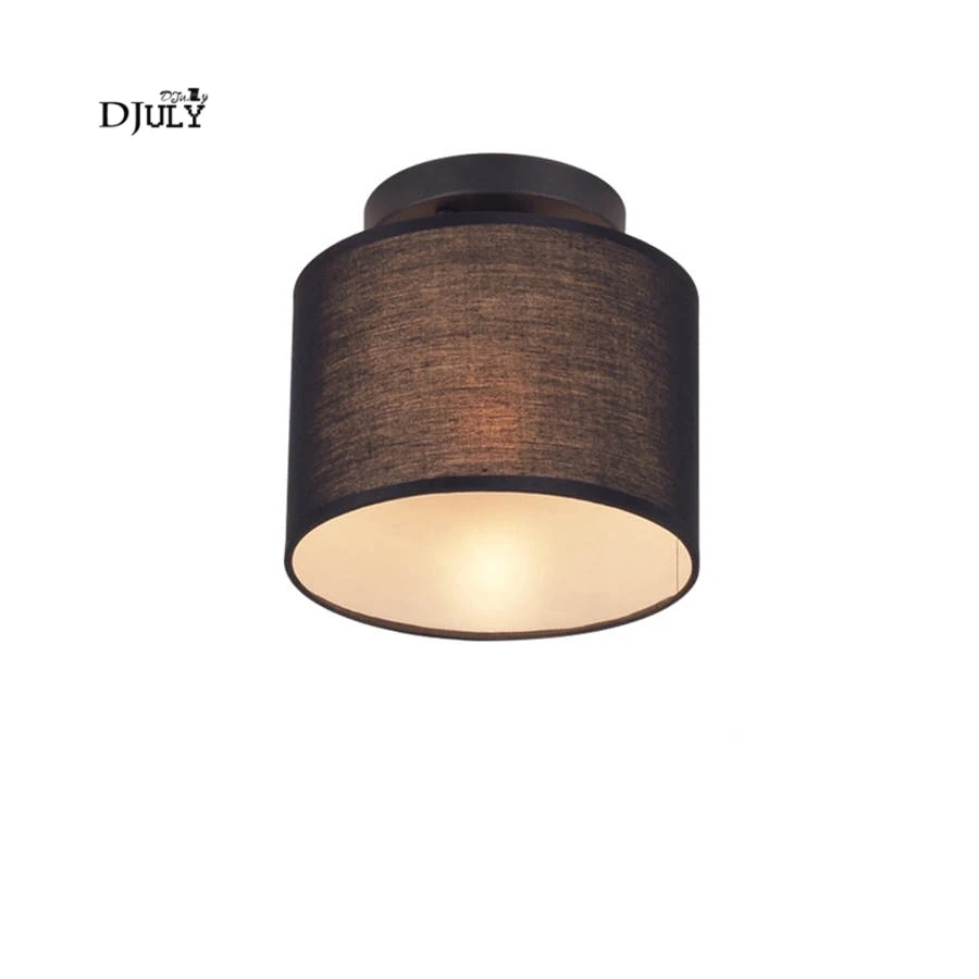 Потолочный светильник из ткани для дома минимализм гостиной цилиндрическая