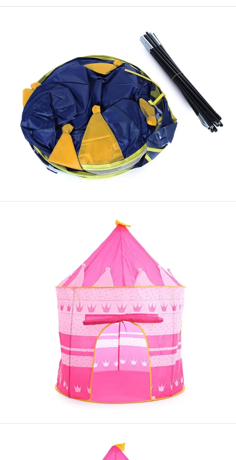 Castle Play Tent Portable Foldable Tipi Prince Folding Children Boy Cubby House Kids Gifts Outdoor Toy Tents | Игрушки и хобби