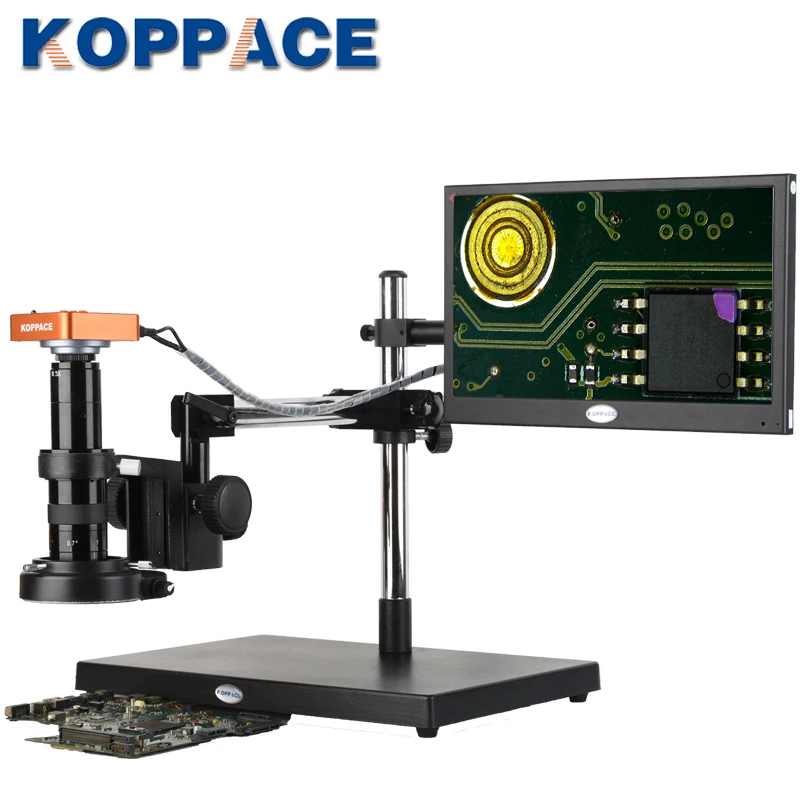 

KOPPACE 17X-216X 21 Million Pixel Full HD 13.3-inch HD Monitor HDMI Microscope Mobile Phone Repair Electron Microscope