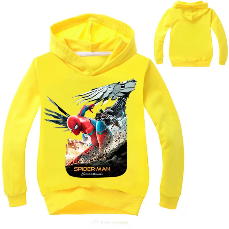 Новинка 2018 года Футболка для мальчиков с человеком пауком Модная детская