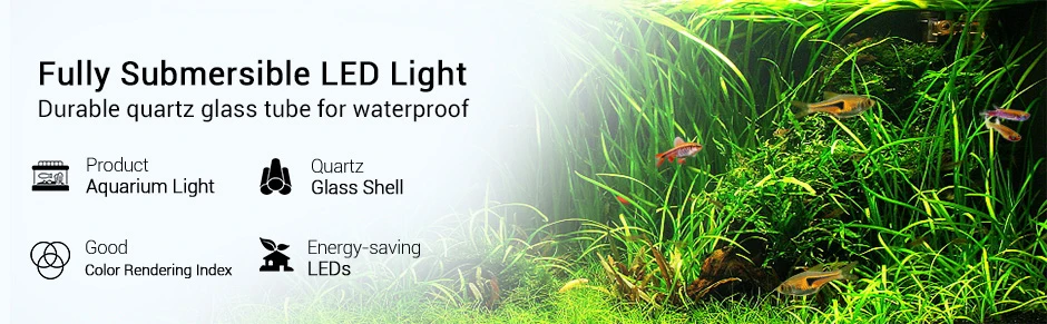 NICREW 100 V-240 V Погружной светодиодный аквариумный светильник 5050 SMD светодиодный бар Водонепроницаемый светильник 18-48 см подводный аквариум Декор светодиодный светильник Инж