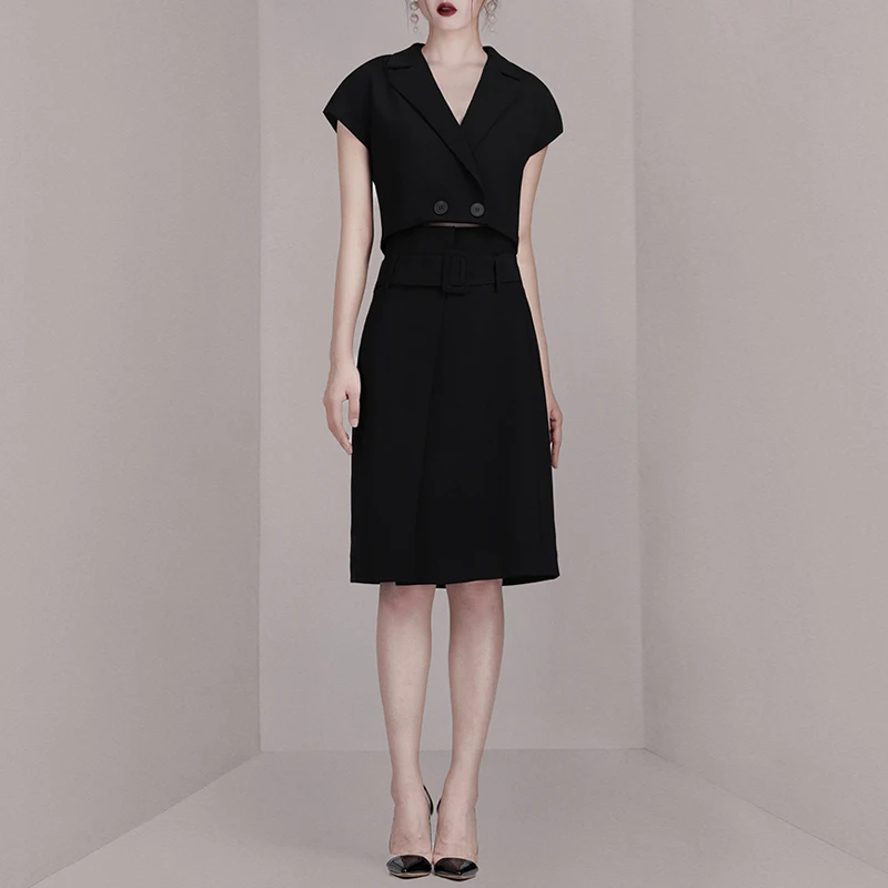INDRESSME 2019 Новый сексуальный короткий рукав V-образный вырез пуговицы Открытый Топ