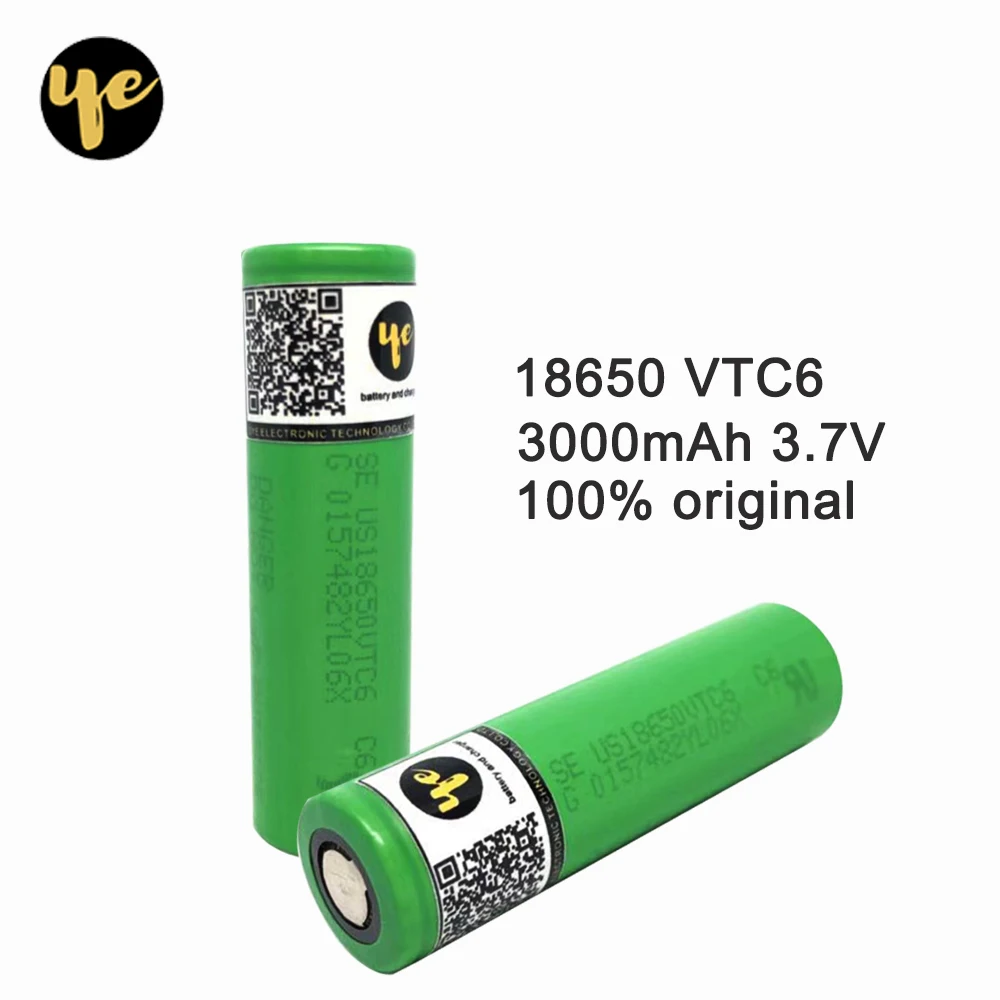Оригинал 18650 VTC6 3000 мАч 30 Ампер подходит для электрической сигареты