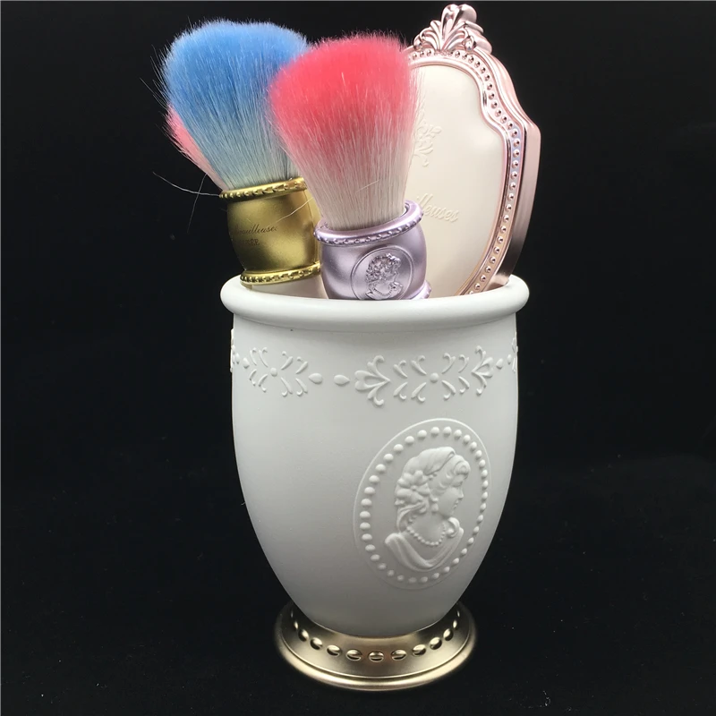 

Japanese Classic Court Style Makeup Brushes Goat Hair Powder Blush Cosmetic Brush Makeup Mirror Brush Holder Organizer La