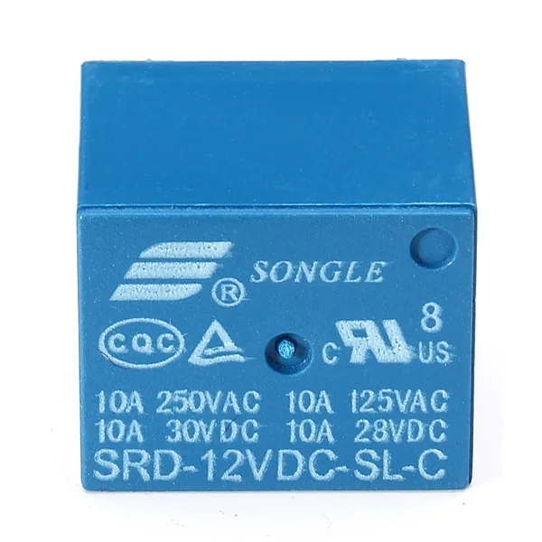 5 шт. новые SONGLE мини 12 В DC реле питания SRD-12VDC-SL-C типа PCB | Электронные компоненты и