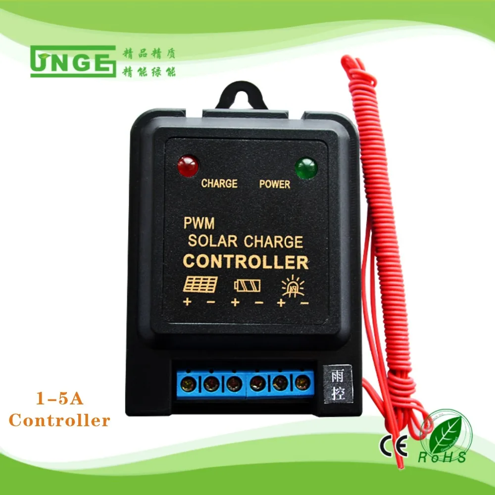 Прямые продажи 6 В/12 В Авто 1А Мин солнечный контроллер ШИМ дождь функции