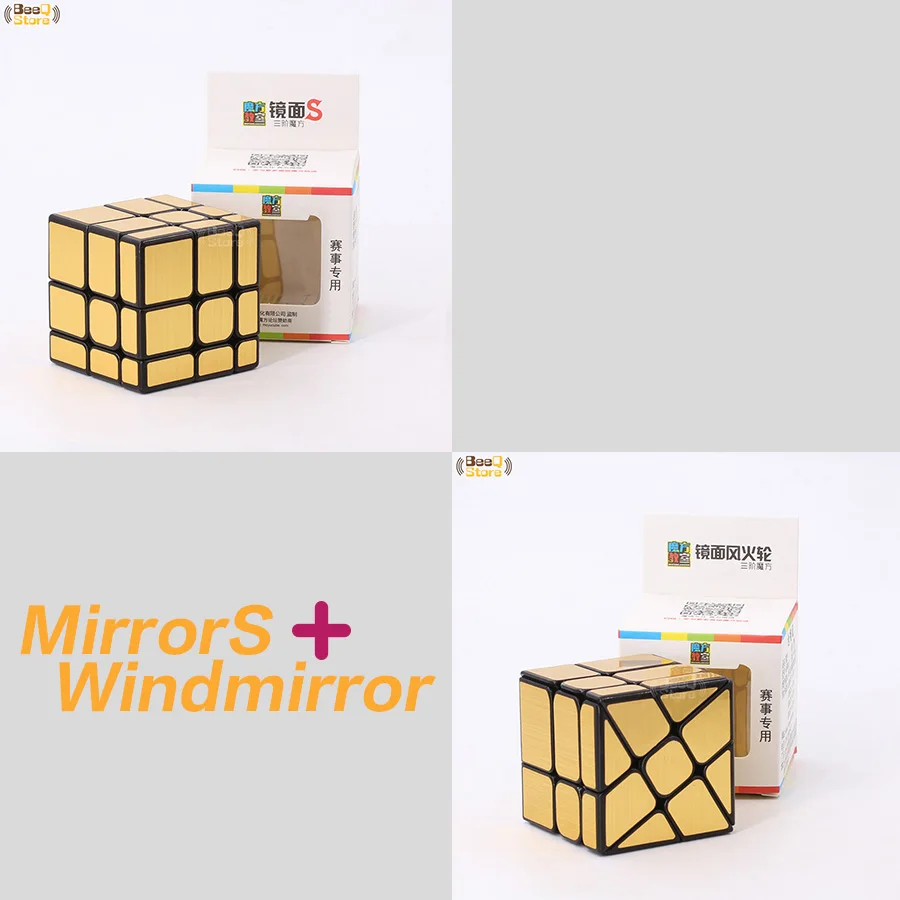 S-W-Golden Mofangjiaoshi Fisher зеркало Windmirror зеркала магический куб Золотой Серебряный Матовый горячий колесный зеркальный куб 3x3x3 странная форма подарки - Цвет: S-W-Golden