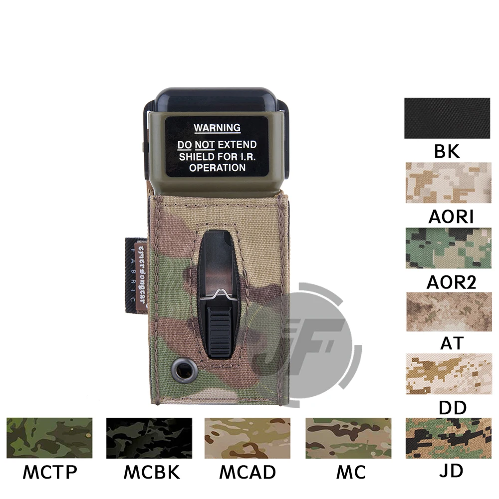 

Emersongear MS2000 Tactical Strobe Light Protective Pouch EmersonGear Distress Marker Carrier Hook & Loop For Mounting Helmets