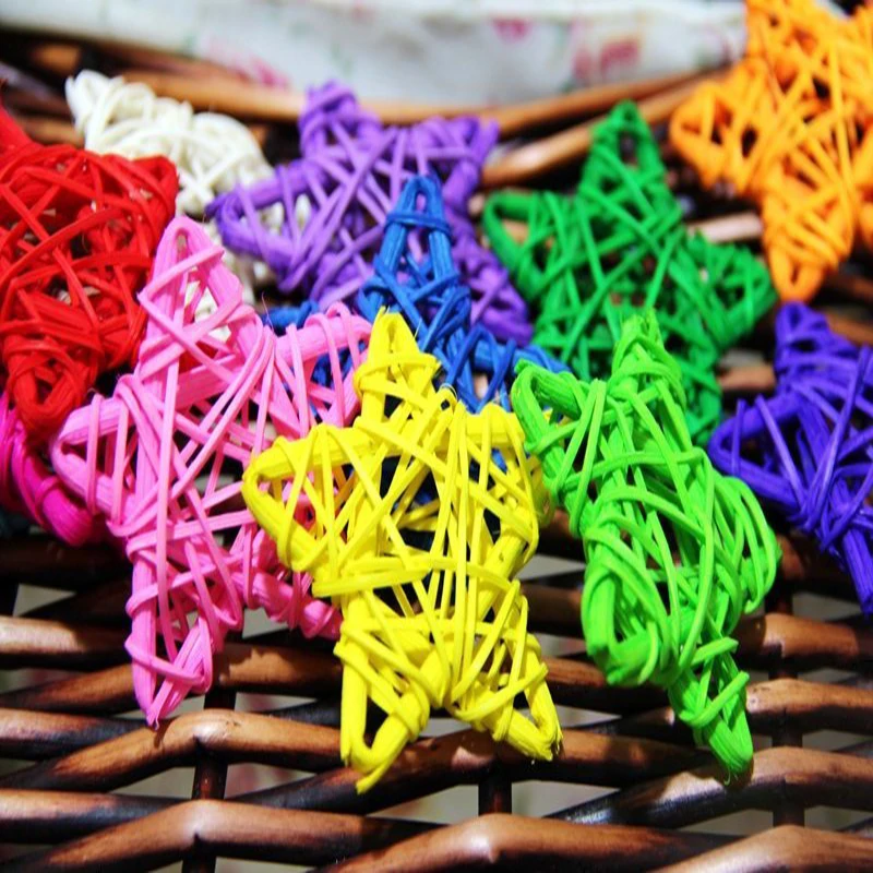 Ротанговые звезды из ротанга 6 см украшения для рождества дня рождения и дома