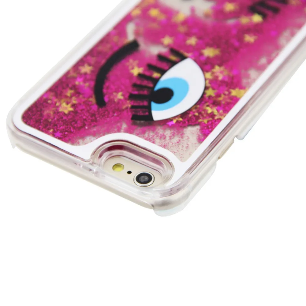 Блеск блестящих звездочек сыпучего песка Wink глаз чехол для телефона iphone 4 4s 5 5s 5c 6