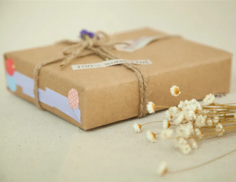 5 шт./лот 52*75 см коричневая обертка из крафт бумаги для упаковки подарков