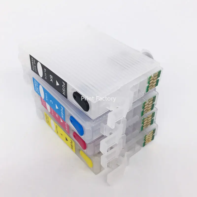 T220XL1 T220XL4 перезаправляемый картридж с чипом для Epson XP420 XP424 XP320 WF2630 WF2650 WF2660 WF2750 WF2760