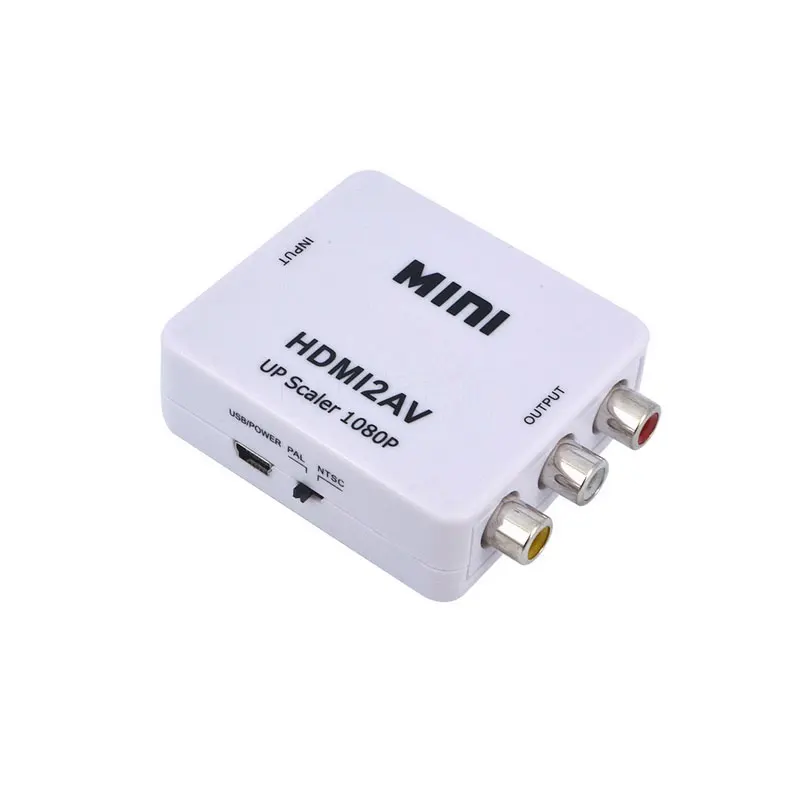 Оригинальный HD 1080P HDMI/AV/RCA CVBS L/R адаптер Mini HDMI2AV видео конвертер коробка поддержка