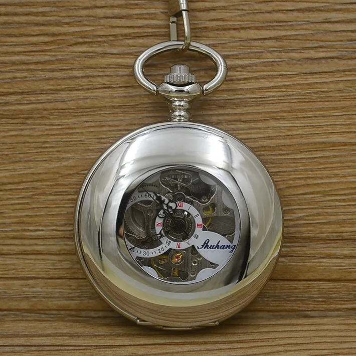 Оптовая продажа модные автоматические механические карманные часы с