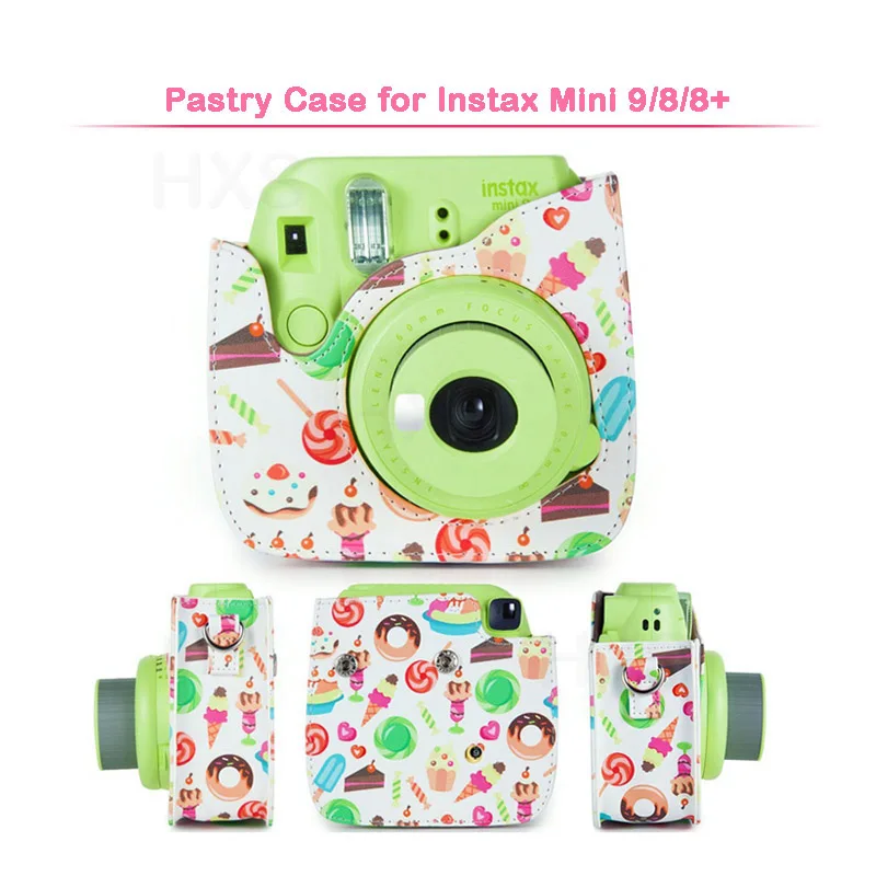 Чехол для Камеры Fujifilm Instax Mini качественная сумка через плечо из искусственной кожи с ремешком для Fuji Instax Mini 9, Instax Mini 8