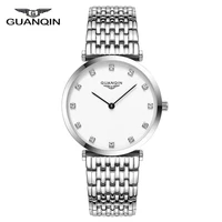 guanqin 2018 women dress watch lady girl simple quartz waterproof reloj mujer fashion steel top brand steel relogio feminino