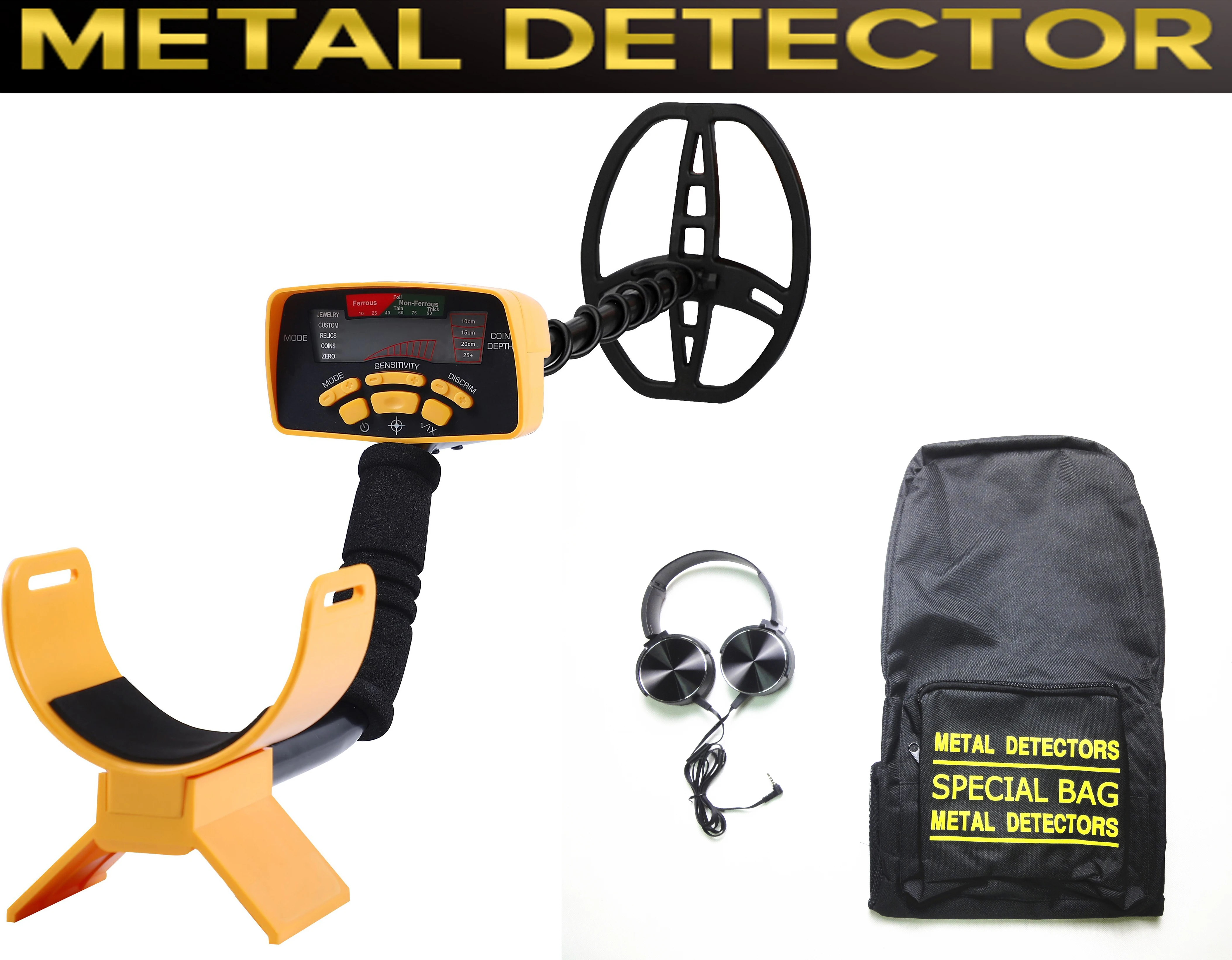 

Underground Metal Detector Professional MD6350 Gold Digger Treasure Hunter Finder MD-6350 Pinpointer LCD Display Big Coil