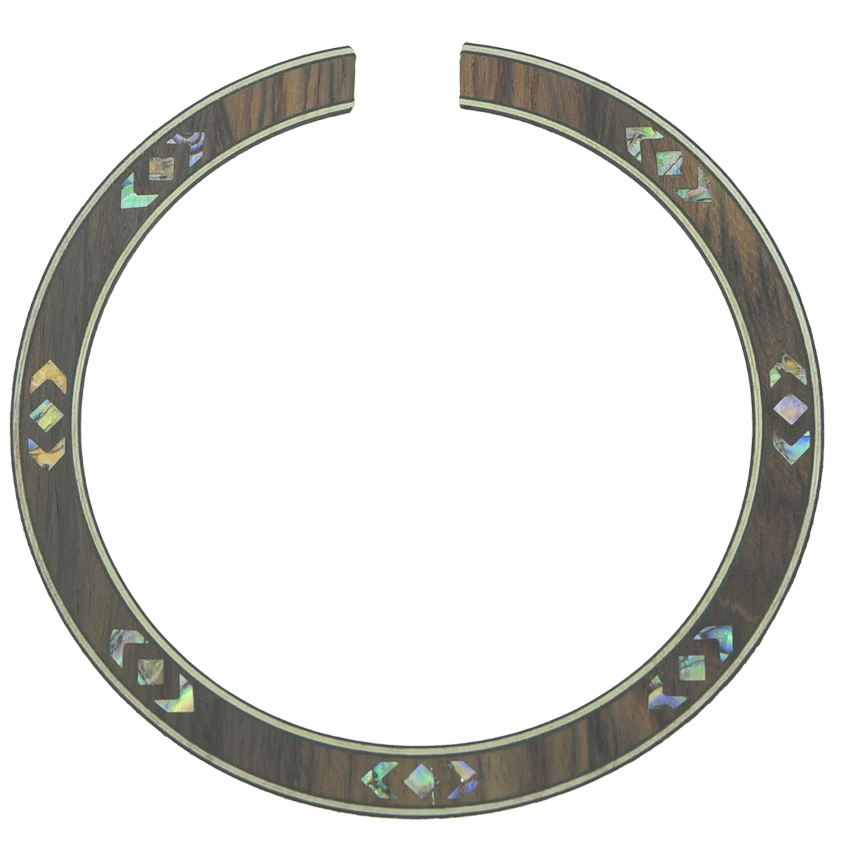 

Dopro Quality Acoustic Guitar Soundhole Rosewood Rosette with Real Abalone Shell Inlay Design Dimenison 110*12*0.8mm