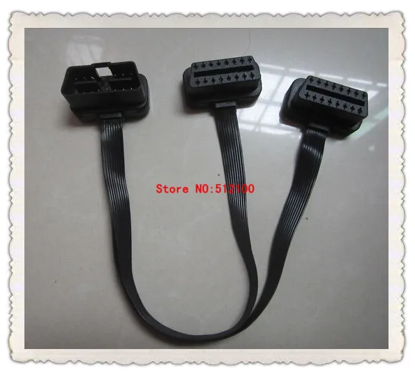 10 шт./лот тонкий как лапша OBDII OBD II 2 OBD2 16 Pin ELM327 Male To dual Female|obd 2|obd2 16obd2 pin |