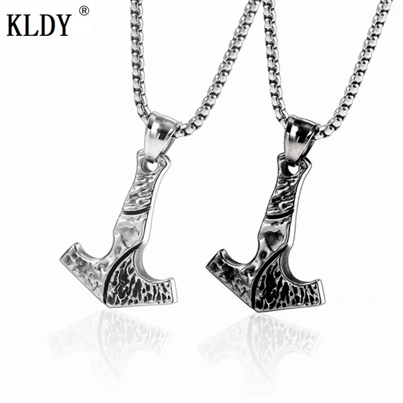 KLDY Norse Viking подвески в виде якоря и ожерелья из нержавеющей стали thor's hammer mjolnir
