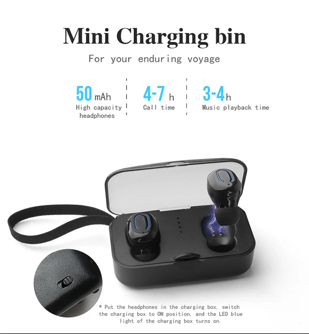 18TWS Wireless earphones Stereo 5.0 Bluetooth earphone Headphones Touch Control Noise Cancelling Gaming Headset | Электроника
