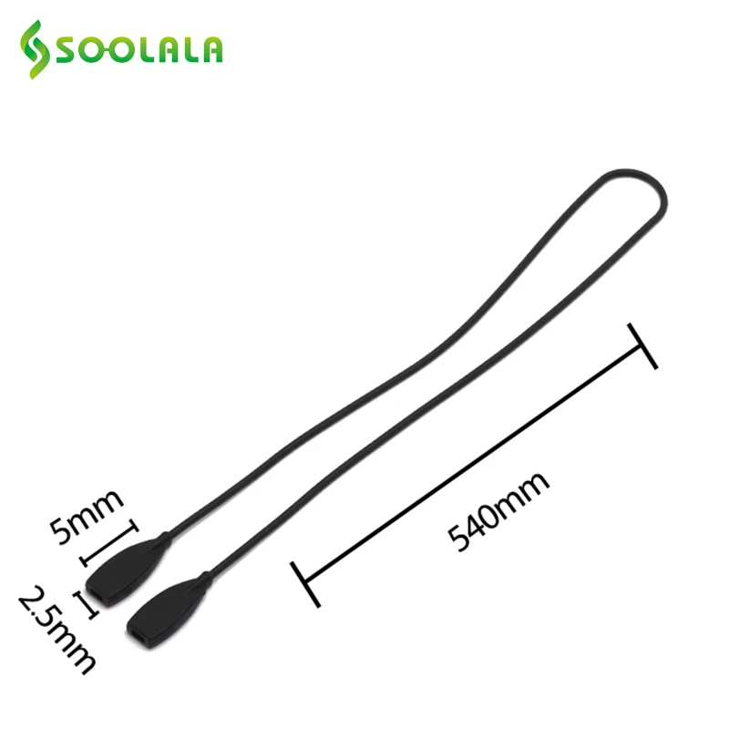 SOOLALA 3 шт./лот Противоскользящие силиконовые спортивные очки веревка цепочка для