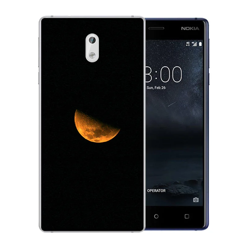 5 0 дюйма для Nokia 3 Силиконовая задняя крышка космический мир шаблон TPU fundas Nokia3 Coque