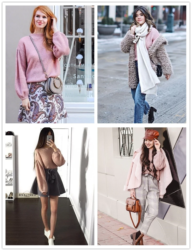 Sheinside, украшение из блесток, контрастный топ, свитер, круглый вырез, пэчворк, длинный рукав, свободные пуловеры, осенний Женский Повседневный свитер