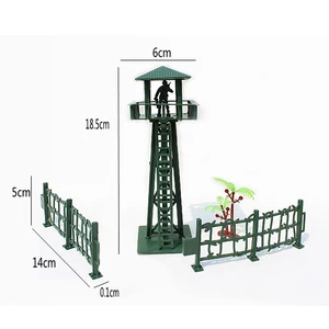 Настольная модель для песка, военная модель, статические комплектующие, большая Сторожевая Башня, забор, пальма, 4 шт.компл., детские игрушки, бесплатная доставка