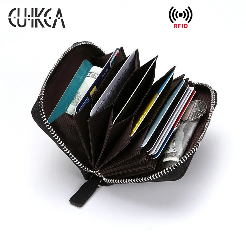 CUIKCA, новинка, RFID кошелек, женский, мужской, кошелек, Carteira, короткий, нубук, кожа, тонкий, кошелек, на молнии, для монет, кошелек, ID, кредитный держатель для карт, чехлы