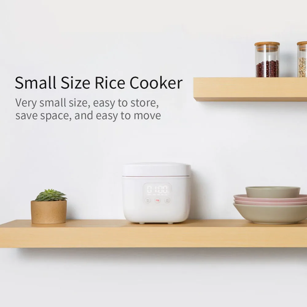 Xiaomi Mijia 1.6L электрическая рисоварка Кухня Мини-плита маленькая рисовая варочная машина интеллектуальное назначение светодиодный дисплей