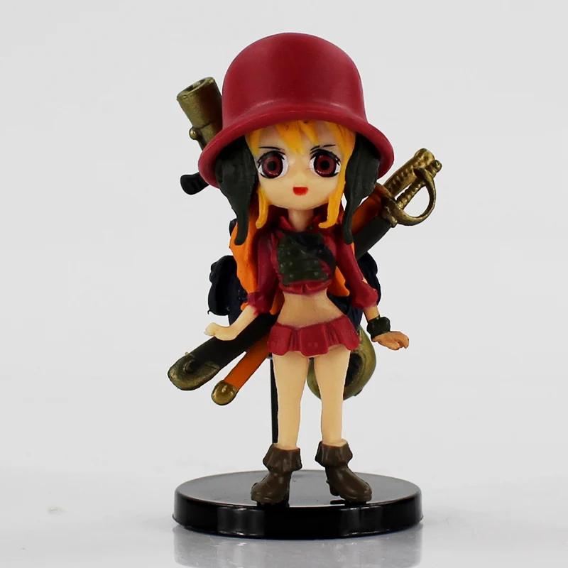 

9styles One Piece Cosplay Straw Hat Pirates Luffy Zoro Usoop Sanji Nami Q Version PVC Action Figures Toys