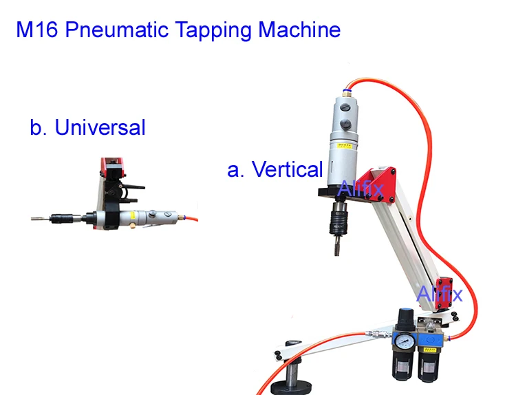 

Top Quality Vertical Universal Flexible Pneumatic Tapping Machine Arm Collet M5-M16 with 6pcs Collet
