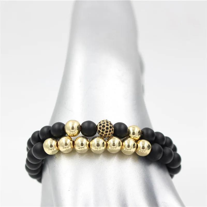 NADEEM новейший 2 шт./компл. мужской женский черный мала матовый камень Набор