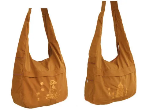 Буддистский монах посылка Lohan Холщовая Сумка через плечо полумесяц|bag bag|bag shoulder
