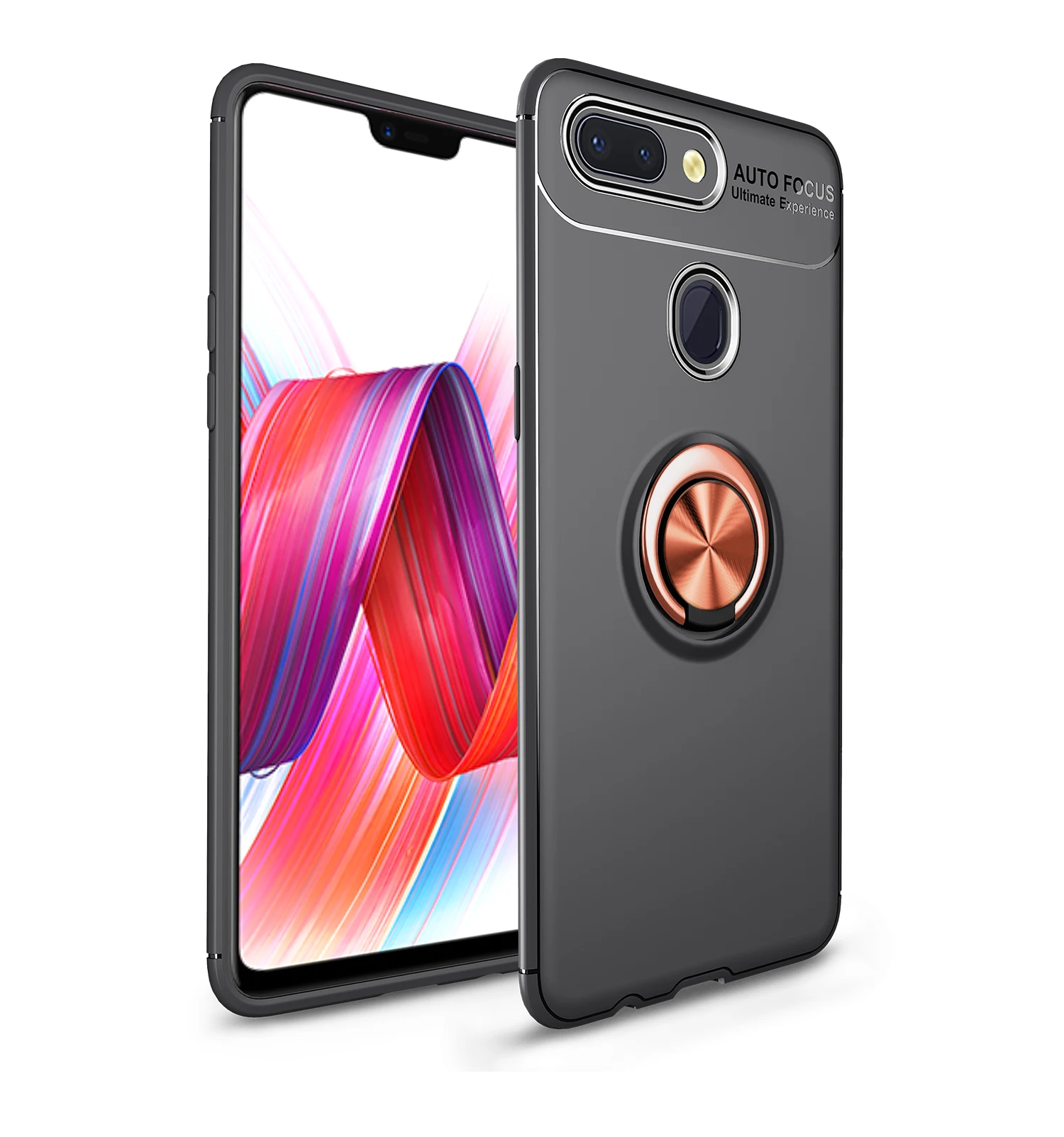 Чехол для OPPO R15 Pro из ТПУ со скрытой подставкой с автомобильной Магнитная