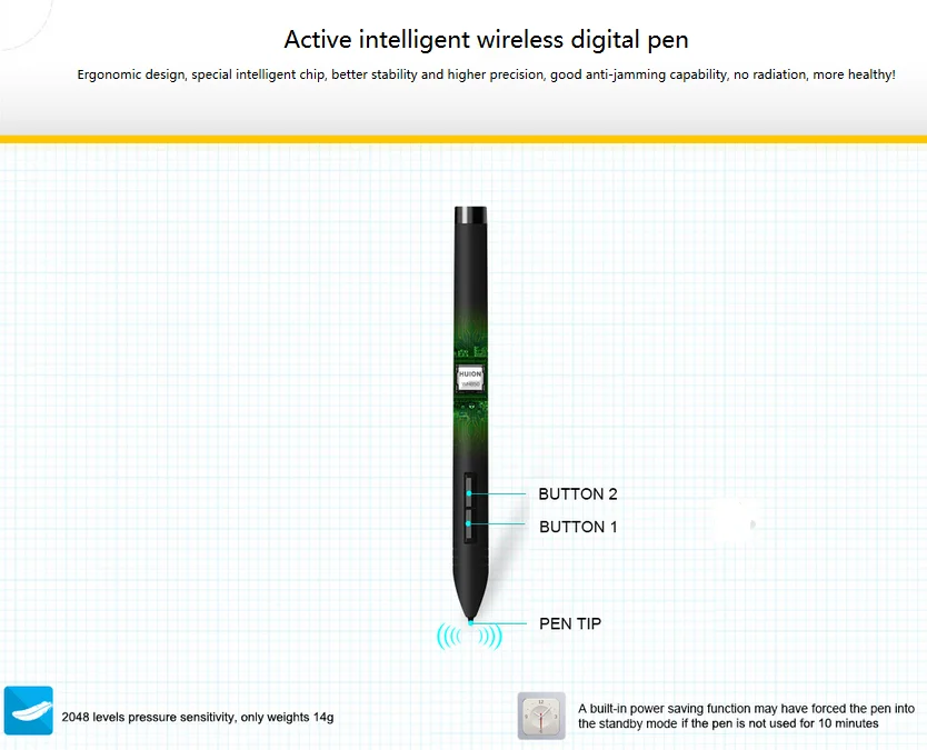 Huion 680TF профессиональная 2048 Lelves цифровая ручка usb графика доска для рисования встроенный слот карты Micro SD планшет 3 цвета