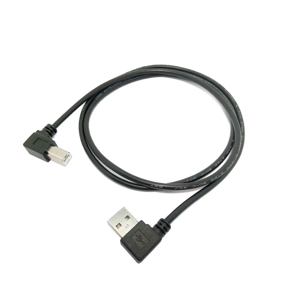 0 5 M 1 Прямоугольный USB 2 A штекер под прямым углом B Мужской 90 градусов кабель